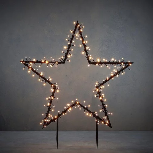 Pique étoile LED à lumière animée blanc chaud sur secteur - 90 x 102 cm