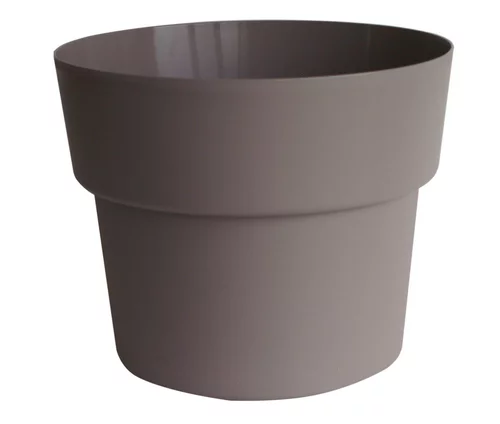 Pot en plastique recyclé taupe Cocoripot 84 L - Ø 58 x H 44 cm