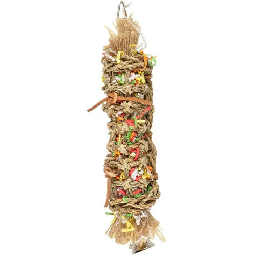 Jouet papyr perruche tube petit coloris multicolore - 31 cm