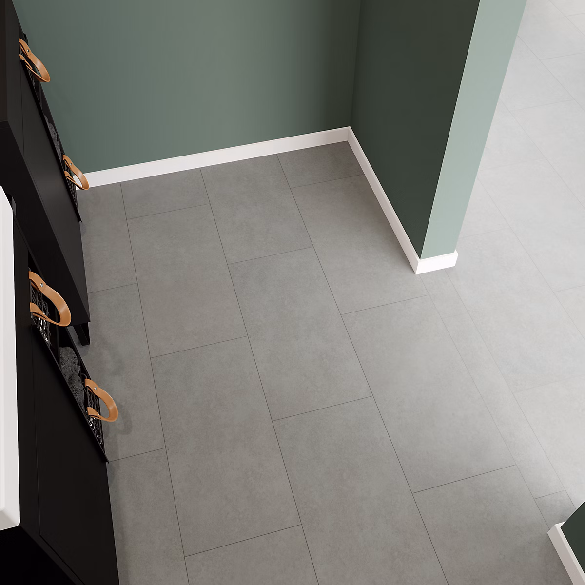 Dalle et lame PVC – Dalle PVC clipsable Capella pierre blanche L.61 x l. 30.5cm GoodHome