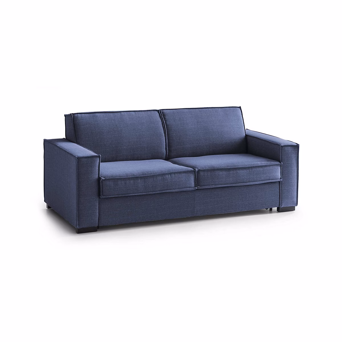 Canape convertible en.casa 3 places en coton bleu 95 × 160 × 90 cm