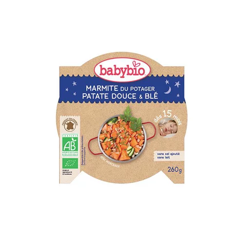 Patates douces et blé bonne nuit Babybio 260 g