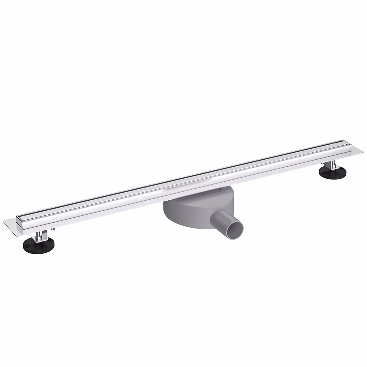 AICA caniveau de douche en acier inoxydable italien | réglable en hauteur et pivotante – 80 cm