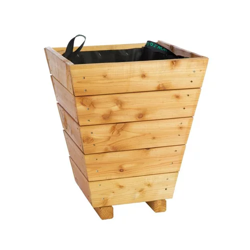 Bac pyramidal en mélèze certifié FSC® huilé Robin SARL - 55 x 30/45 cm