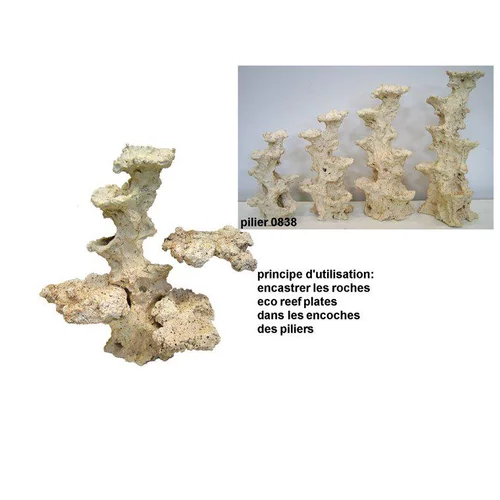 Reef Scene Pilier Roche Colonisable H 38 cm