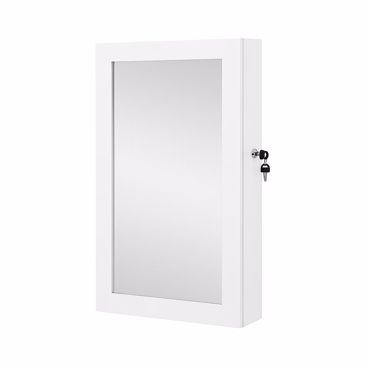 Armoire à bijoux murale verrouillable avec miroir – H67 cm