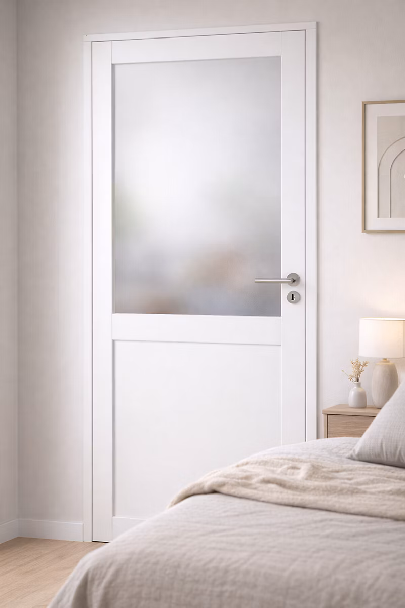 Bloc Porte Athena Blanc H204 X L73 Cm Côte Tableau P.gauche – poignee Pomerol Gd Menuiseries