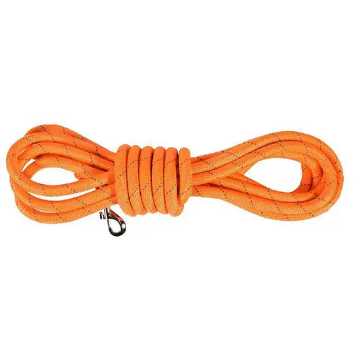 Laisse pour chien en nylon rond coloris orange Bobby Walk - 5 m