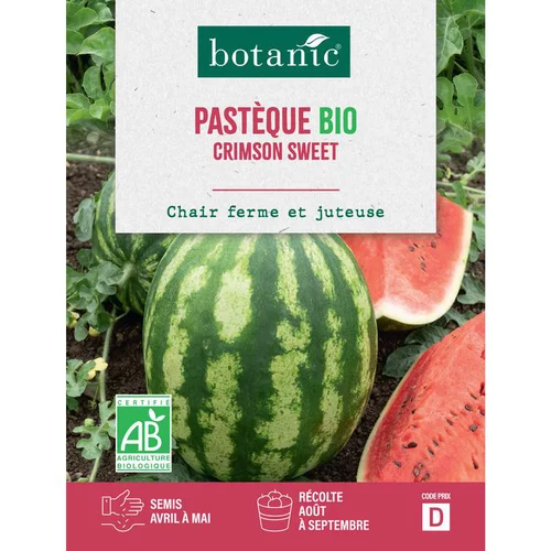 Graines de pastèque crimson sweet bio botanic® - graines crimson semer