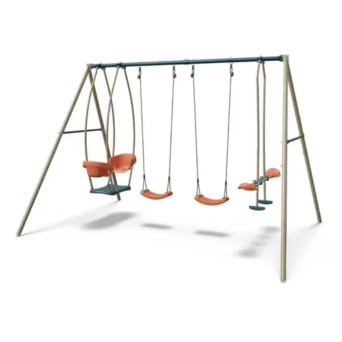 Portique en métal Aléo by Trigano Luna 4 agrès - H 2,20 m