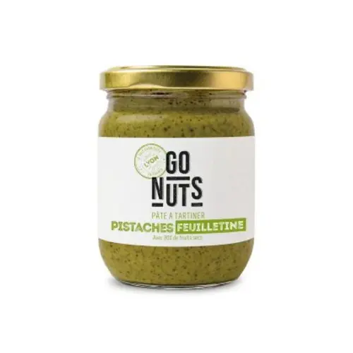 Pâte à tartiner pistaches feuilletine bio Go Nuts - 200 g