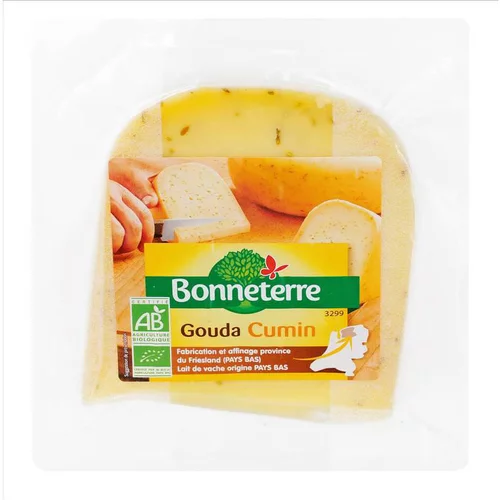 Gouda au cumin origine Hollande bio Bonneterre - 200 g
