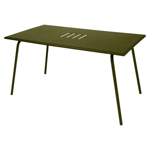 Table Monceau coloris vert en acier Fermob - 146 x 80 cm