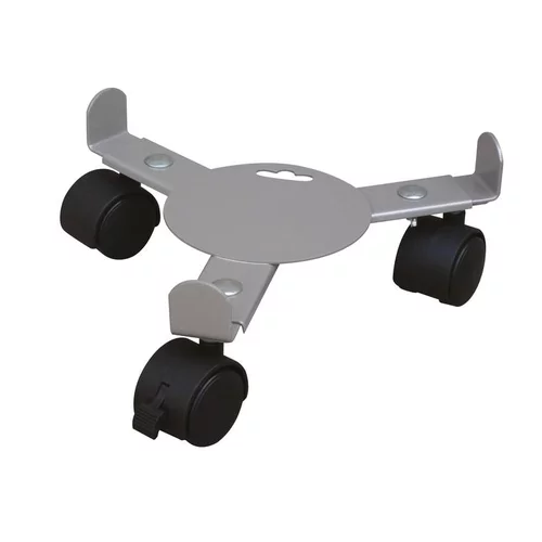 Support 3 roulettes extensible gris alu Extensible 27 à 37 cm