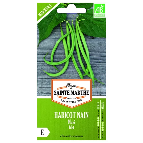 Graines de haricot nain maxi bio Ferme de Sainte Marthe - graines à semer