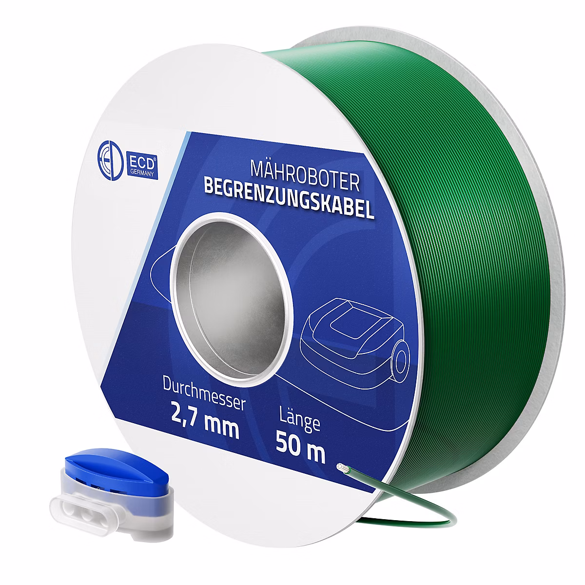 Câble périphérique connecteur de câble pour robot fil de délimitation vert 50 m – Réf. RLISYJLTB3155763423