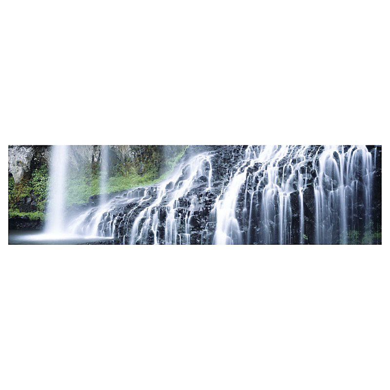 Brise vue imprimé cascade BEAUME | H.0.8 x L.3 m – 100% occultant – Made in France par Scenolia + kit de fixation offert