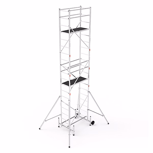 Echafaudage domestique 2 plateaux – Hauteur de plateforme de 4.87m, Hauteur de travail maximale de 6.87m, DA513