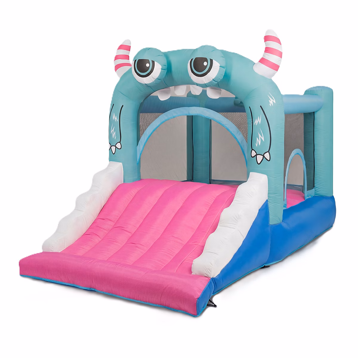 Jeux et loisirs – Aire de jeux gonflable KINDI toboggan panier soufflerie château de jardin pour enfants 1 pièce