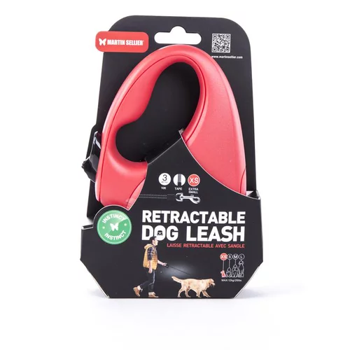 Laisse rétractable rouge Instinct Sangle - taille XS
