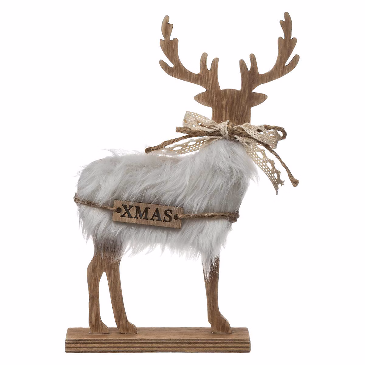Décoration Renne Debout en Bois – Atmosphera