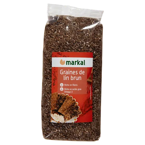 Graines de lin brun bio Markal Sachet - 500 g