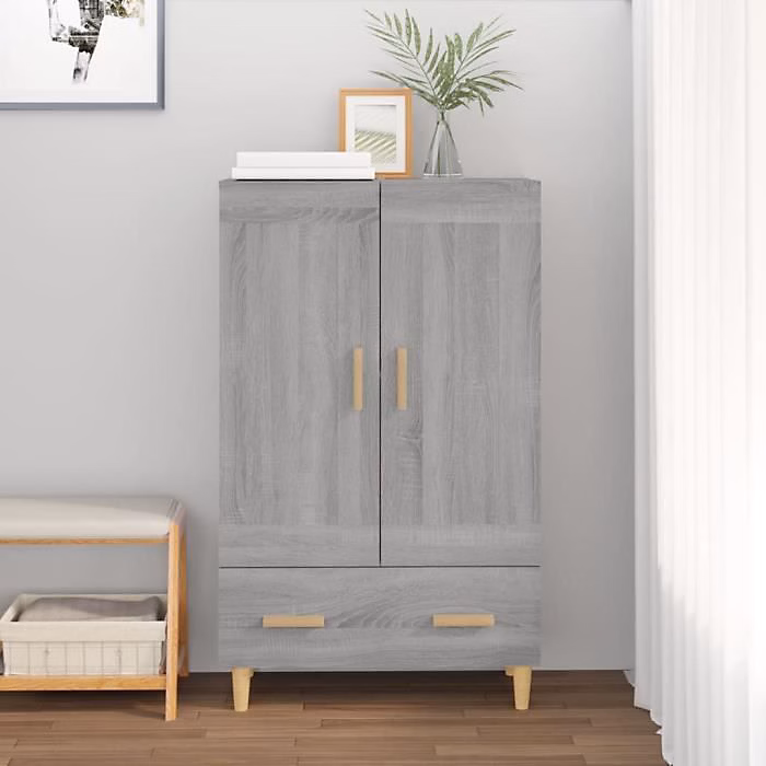 817484 vidaXL Buffet Sonoma gris 70 × 31 × 115 cm Bois d'ingénierie