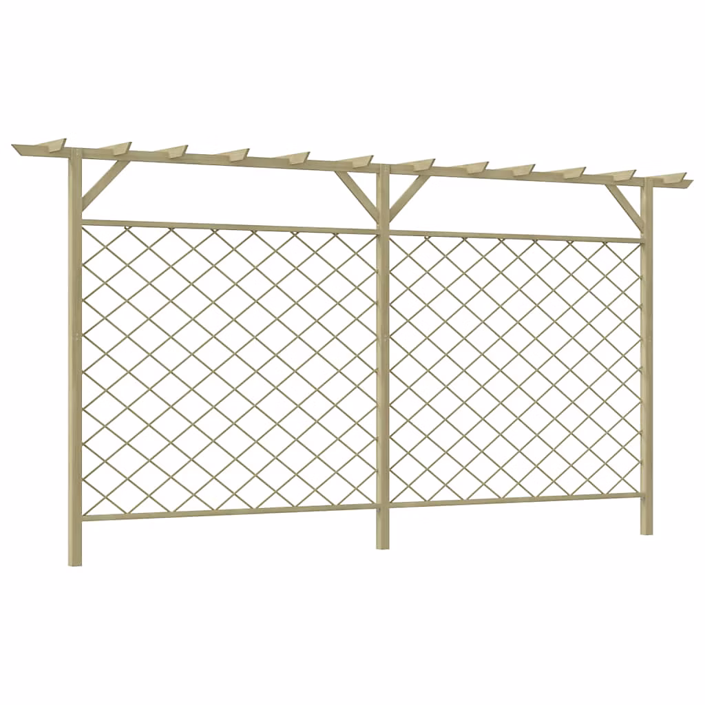 Clôture à lattes de jardin avec pergola Bois vidaXL – Réf. EUJIGYRBO6839098474