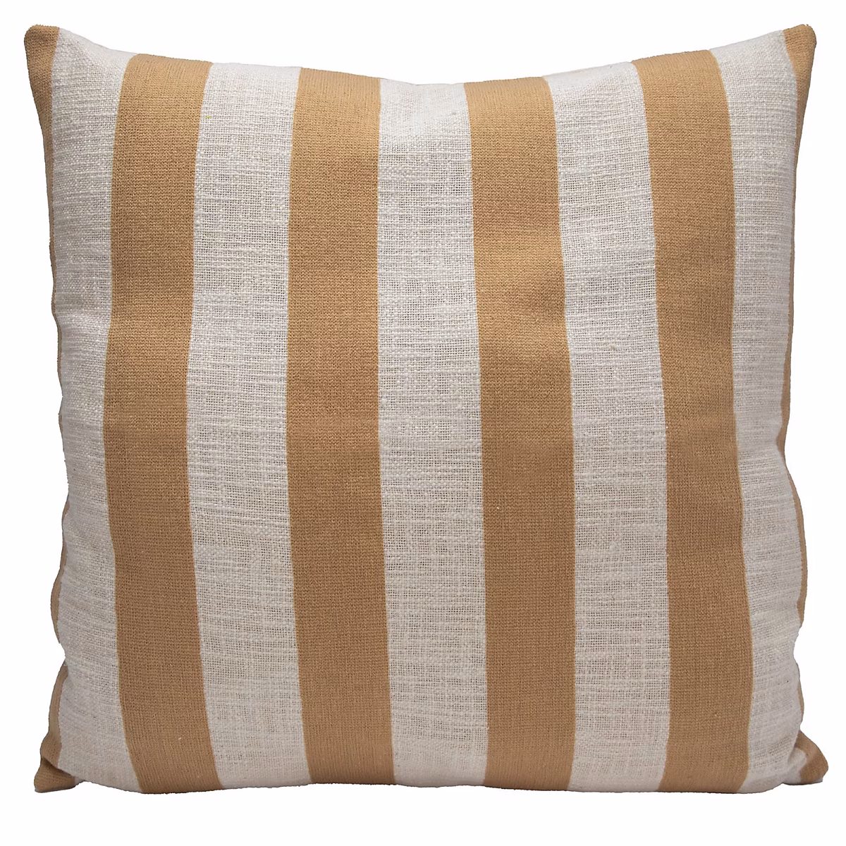 Housse de coussin 60 × 60 cm carrée en coton rayé beige Deko&Co