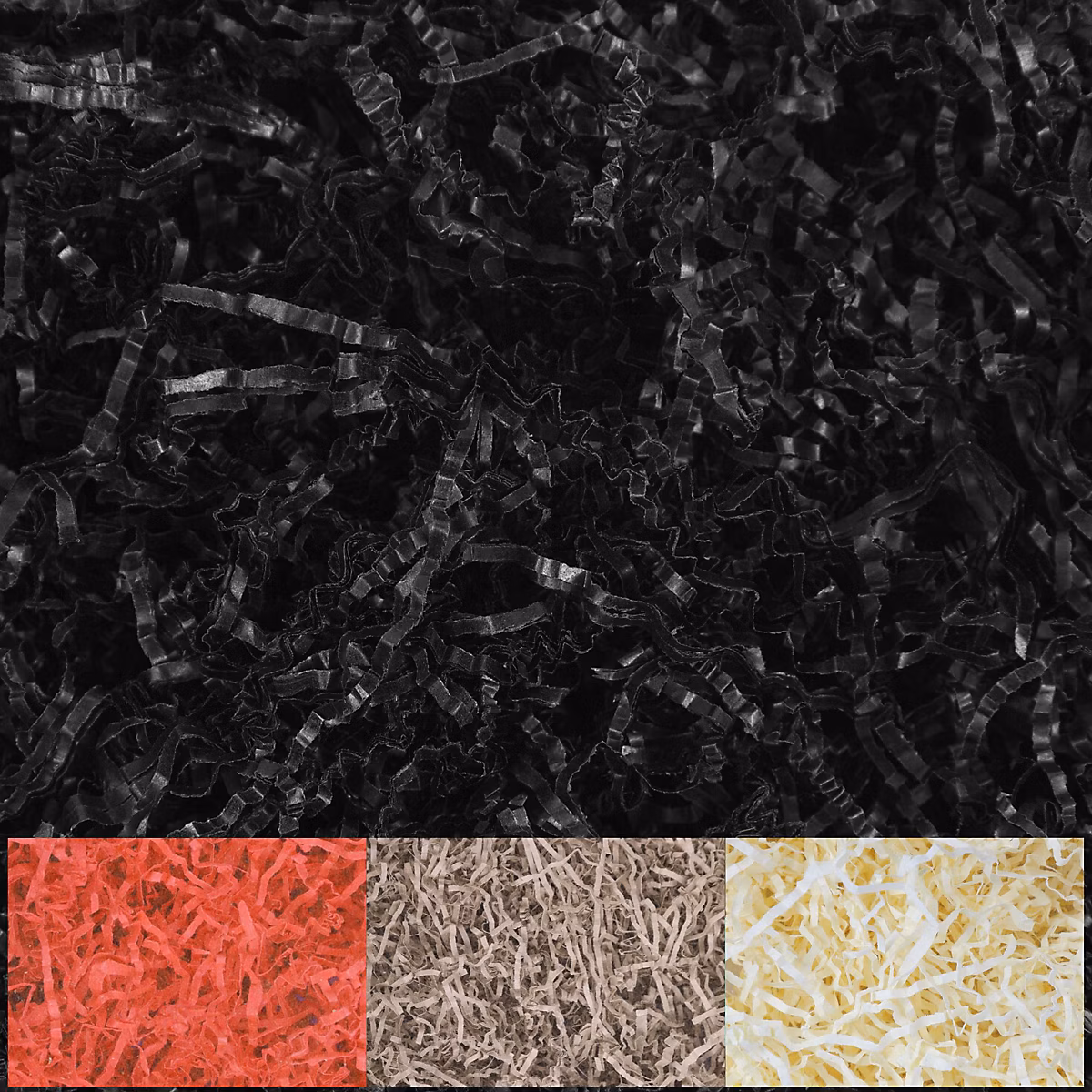 Creative Deco 1kg Frisure Papier Déchiqueté Papier Kraft Noir | Papier Cadeau Noel – Frisure Emballage Remplissage Boite Cadeau