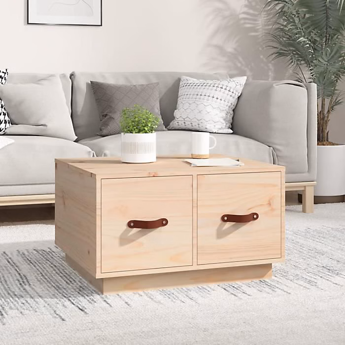 820966 vidaXL Table basse 60 × 53 × 35 cm Bois massif de pin