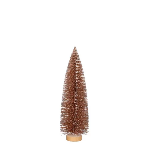 Arbre pailleté coloris marron coloris polyéthylène - 32 cm
