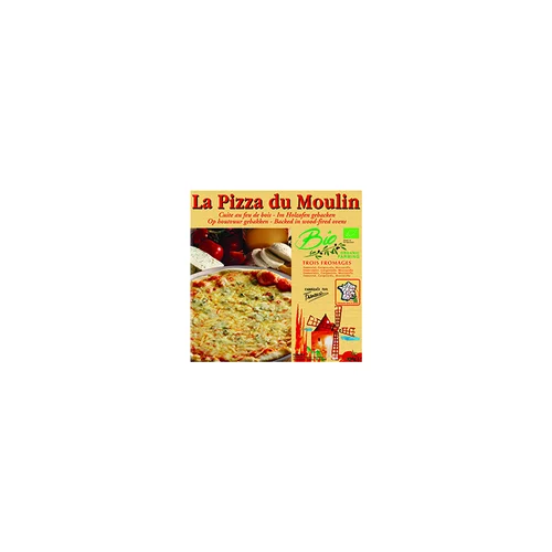 Pizza 3 fromages bio surgelée La Pizza du Moulin - 350 g