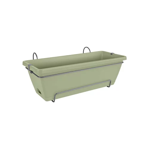 Balconnière tout-en-un en polypropylène vert pistache Elho Barcelona - 49,5 x 27,5 x 18,5 cm