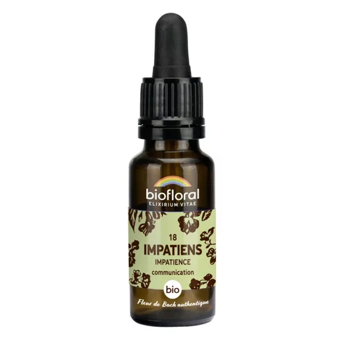 Élixir n°18 Biofloral d’impatience en flacon de 20 ml