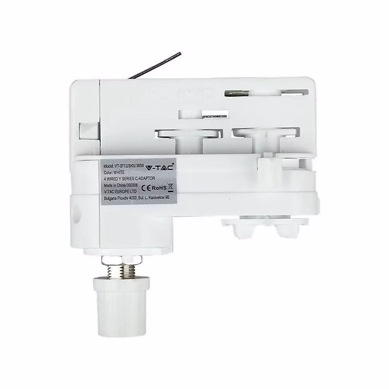 Adaptateur Pour Rail Triphasé Blanc – SILAMP