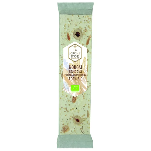 Barre de nougat tendre aux fruits secs et céréales La Ruche d'Or - 50 g