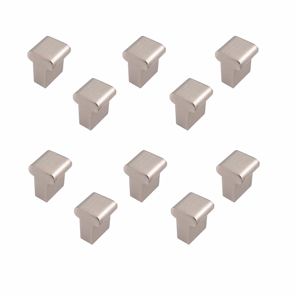 10 Un. poignées de meuble en nickel brossé de 16 × 16MM