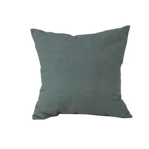 Coussin décoratif carré coloris gris en coton polyester - 40 x 40 x 15 cm