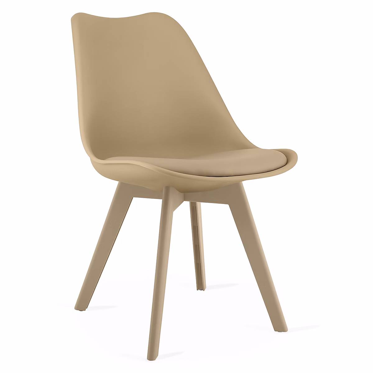 Chaise VALORA RIXK – Design ergonomique beige foncé pour salon et bureau