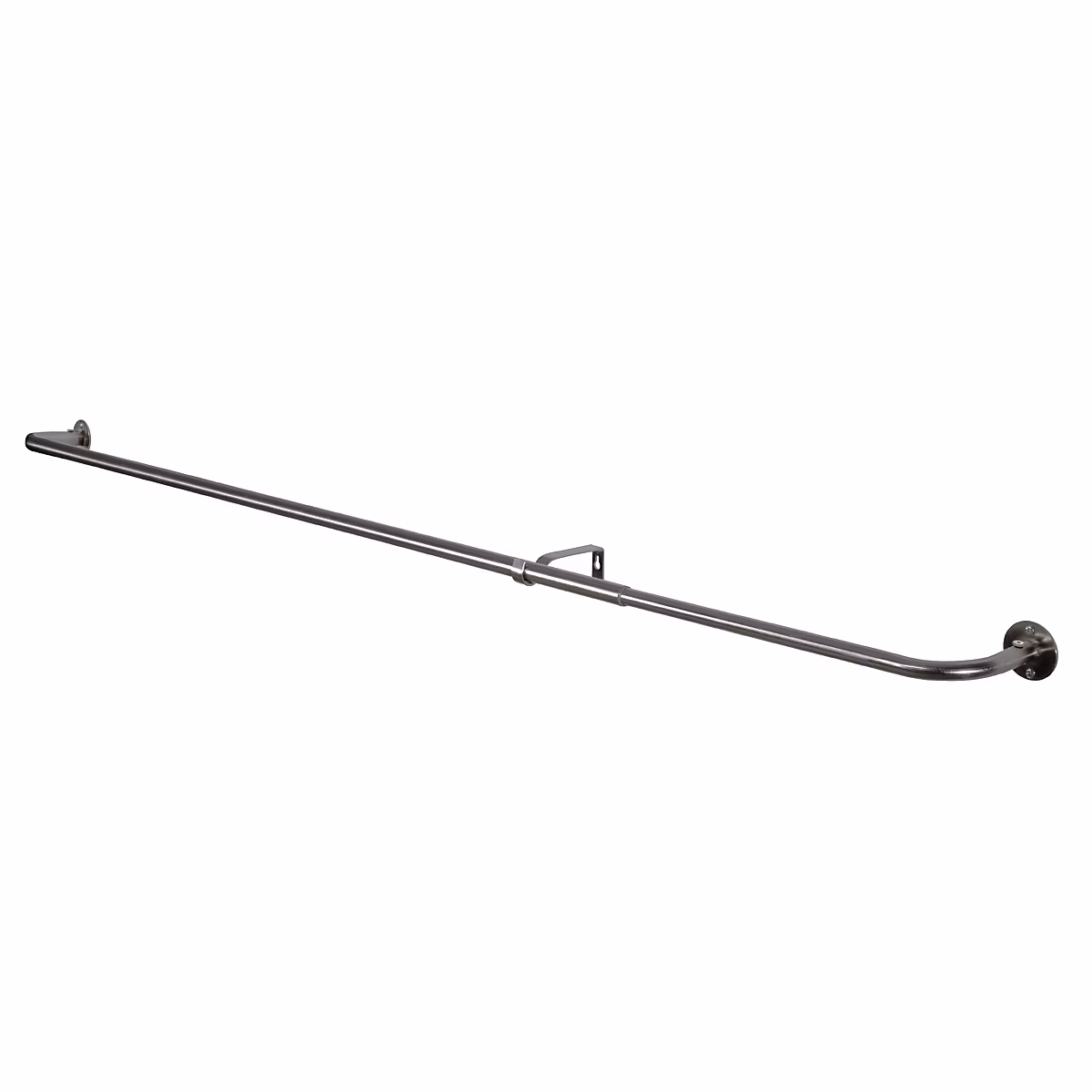 Tringle à rideaux – Ensemble barre à rideau industriel extensible chromé Athens GoodHome L. 120/210 x Ø16/19 cm