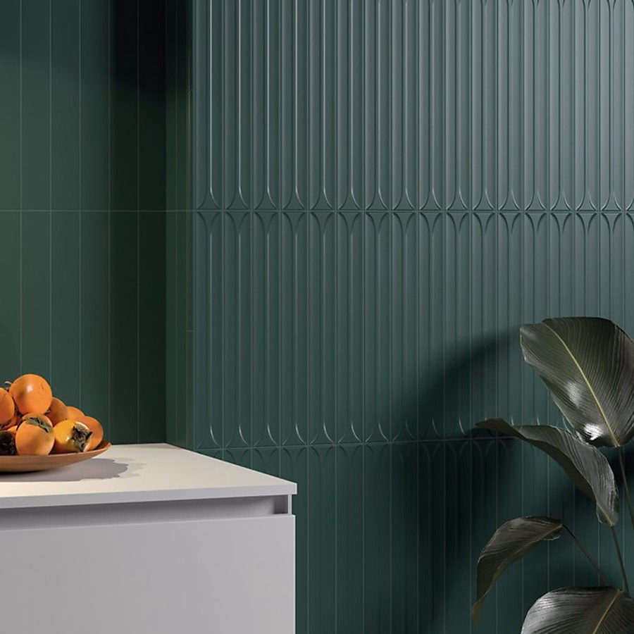 Carrelage effet zellige 5 × 40 cm HOPP BRO LAUREL GREEN