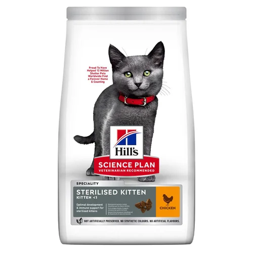 Croquettes pour chaton stérilisé Hill's Science Plan Kitten Sterilised - 3 kg