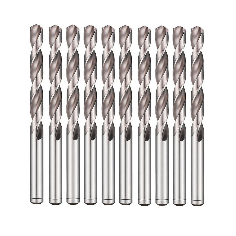 10 Forets Hélicoïdaux HSS DIN 338 RN – Pointe Fendue, Aciers 135 D. 6.9 x Lt. 109 x Lu. 69 x Q. 6.9 mm x Z2, Diamwood
