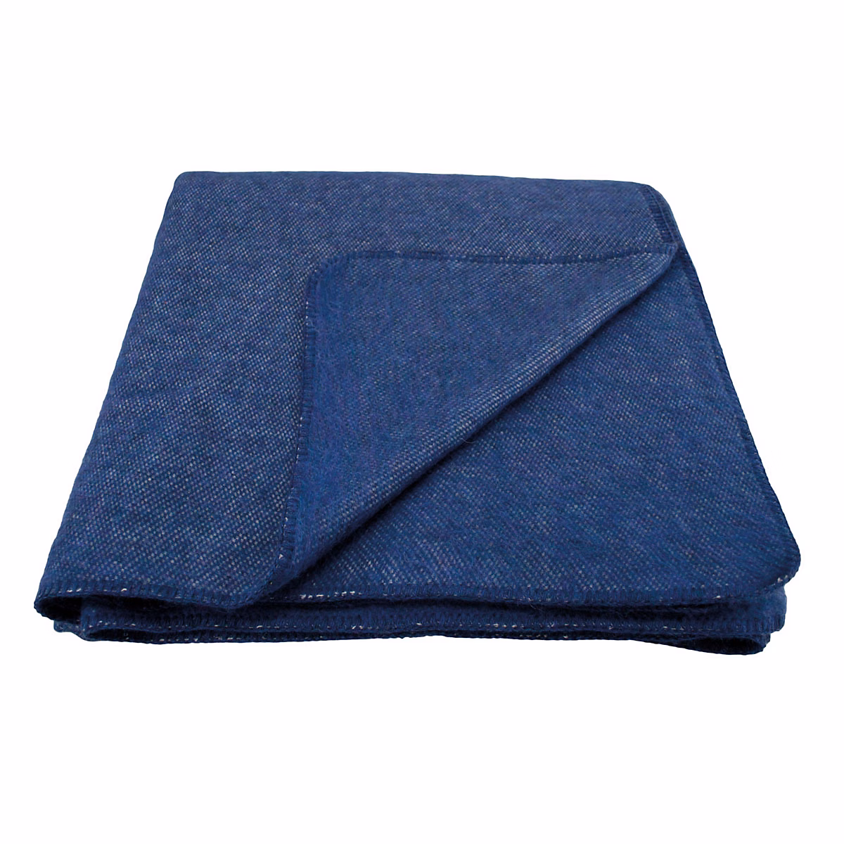 Couverture chaude laine et mohair (220 × 240 cm – Bleu Foncé)