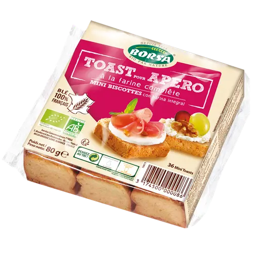 Mini toast complet bio Borsa - 80 g