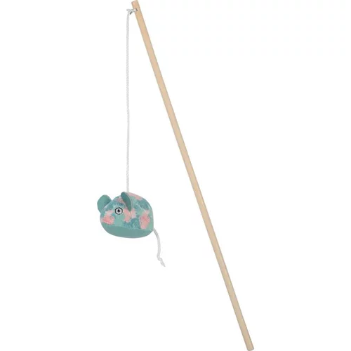 Canne à pêche pour chat coloris bleu feuille Zolux souris Ethi'cat - 11,5 x 3,6 x 40 cm