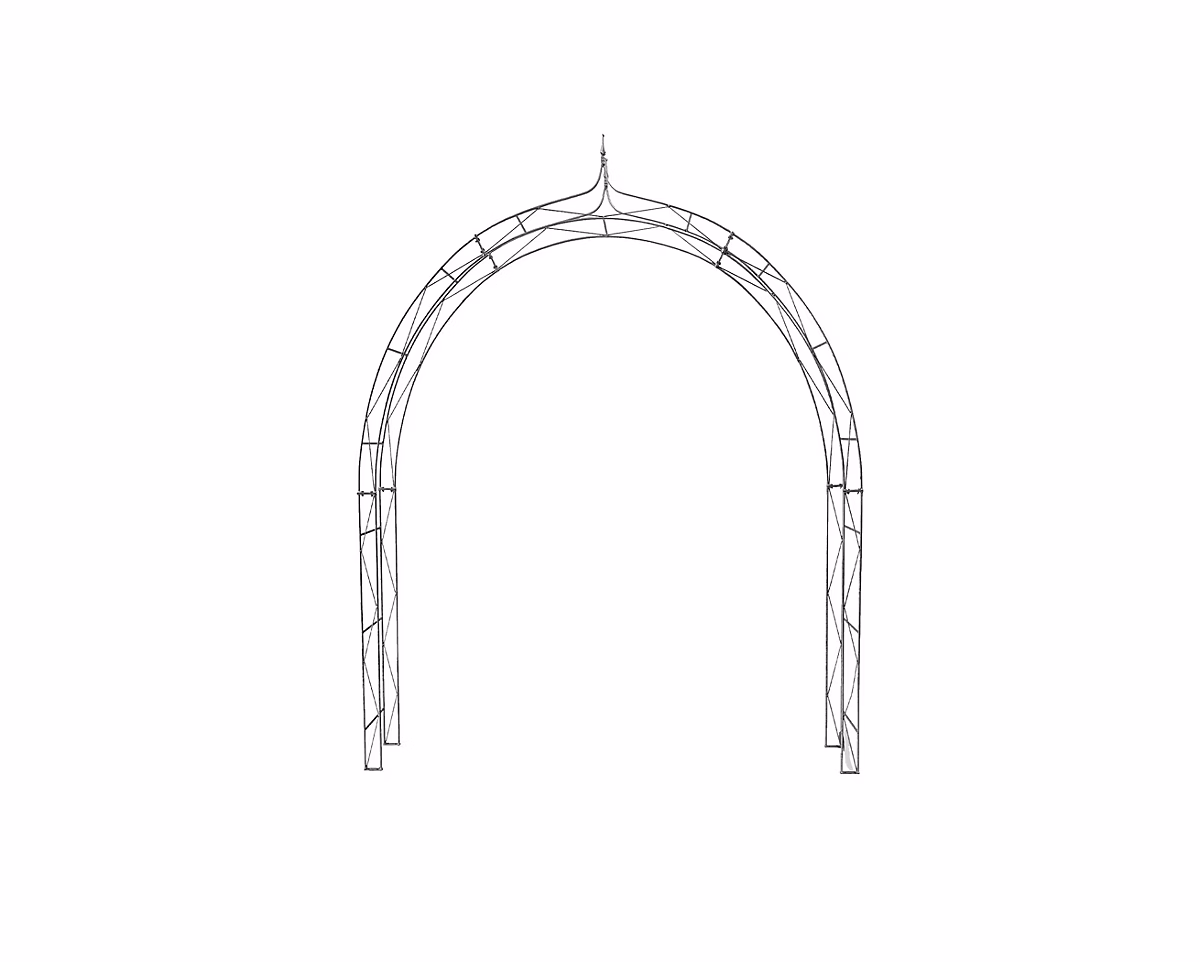 Arche de jardin HANNAH – 160 cm revêtement en poudre noir