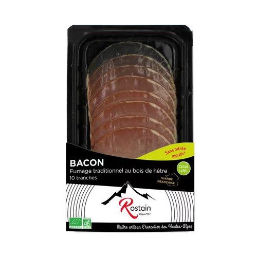 Bacon bio Rostain - 100 g