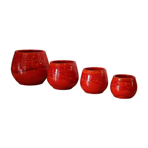 Pot Cancale soleil couchant en terre cuite émaillée H 14 x Ø 14 cm